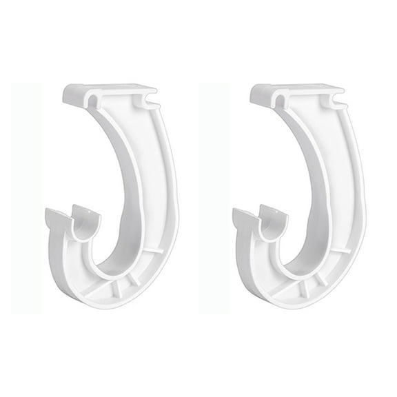 Hanging J Shape Closet Rod Bracket White 2Pc JWDX, 2Pcs Hanging Closet Rod Support Closet Shelf Rod Holder Sturdy J Shaped Closet Brackets for Hanging Clothes Cabinets Storage and Curtain