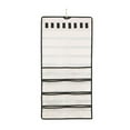 thumbnail image 1 of Hanging Jewelry Organizer with 48 Pockets | Necklace & Earring Holder | Travel Jewelry Roll | Nonwoven Fabric | Gray/Beige | 86x43cm (33.85x16.92in) | Wall/Door Closet Storage, 1 of 6