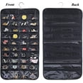 thumbnail image 1 of Hanging Jewelry Organizer, 80 Pockets Earring Holder Organizer, Bracelet Organizer with Pockets for Woman, for Hanging Earrings, Necklaces, Bracelets, Rings, Storage, Closet, 1 of 6