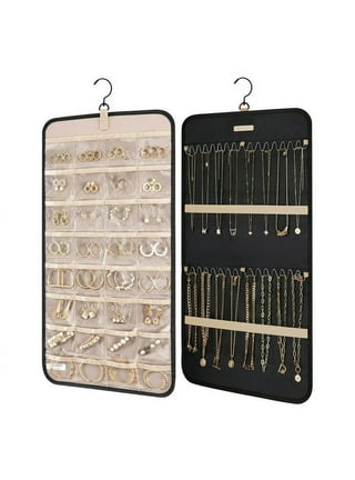 50pcs Jewelry Storage Bag, TSV Transparent Jewelry Storage Book, Travel  Jewelry Organizer Earring Book Ring Holder Necklace Earring Cards 50 Zipper