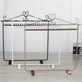 thumbnail image 1 of Earring Holder Jewelry Organizer Necklace Hanger Wall Stand Rack Black Classic Display Vintage Heart Jewelry Hanger Necklace Earring Metal Rack Display Stand Holder, 1 of 2