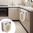thumbnail image 1 of Hanging Kitchen Trash Can, Collapsible Trash can for Kitchen, Wall Mounted Foldable Small Garbage Can Compost Bin, Under Sink Waste Bin for Cabinet/Bedroom(purple),Stylish Wall-Mounted Home Kitchen, 1 of 5