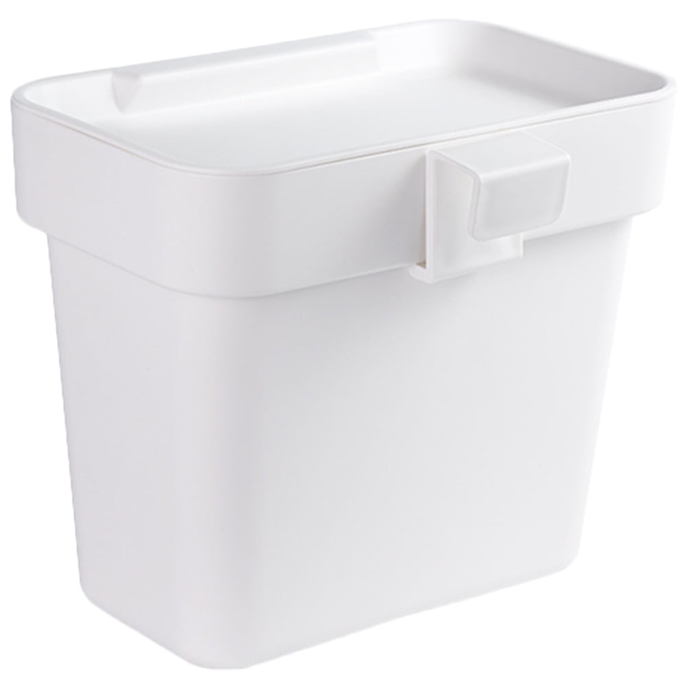 Wcwby] 9L Cabinet Door Hanging Trash Can Slide Cover Garbage Bin Waste