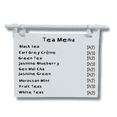 thumbnail image 1 of Hanging Landscape Menu Contemporary Style Chalkboard Sign, Metal Menu Display 28x22 Magnetic Surface Cafe Bar Sign for Business Price Menu (White Frame/24x18 White Board), 1 of 8