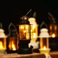 thumbnail image 1 of Hanging Lantern Outdoor, Portable Candle Light LED Lantern Hanging Decorations 5.12x2.36in Outdoor Camping Light Flame Halloween Christmas Festival Holiday Home Party Decor, 1 of 7