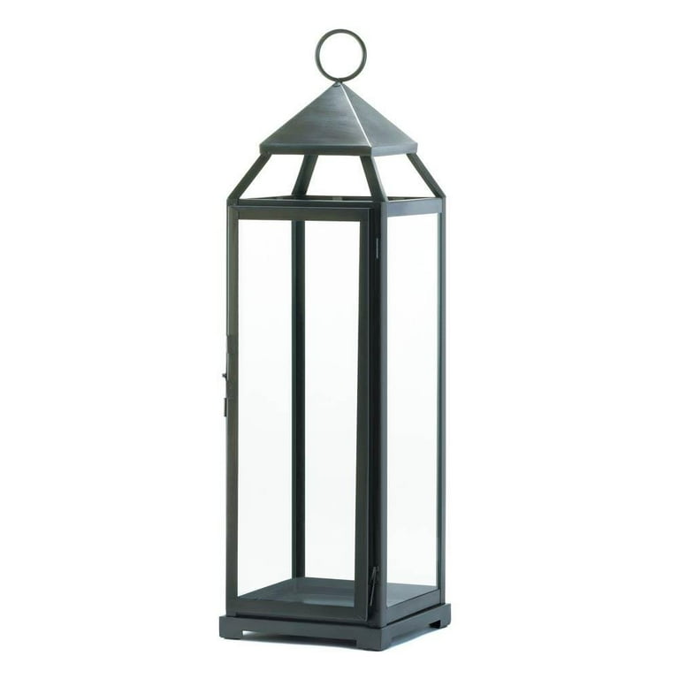Hanging Lanterns Silver Extra Tall Metal Decorative Floor Patio Lantern Outdoor
