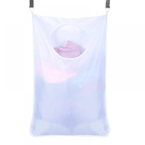 Hanging Laundry Hamper Bag Behind Door,Durable Oxford Cloth Dirty Clothes Basket Wall Mount Haning Behind Door,Space Saving,with Free 2 Stainless Steel Hooks and Suction Cup Hooks
