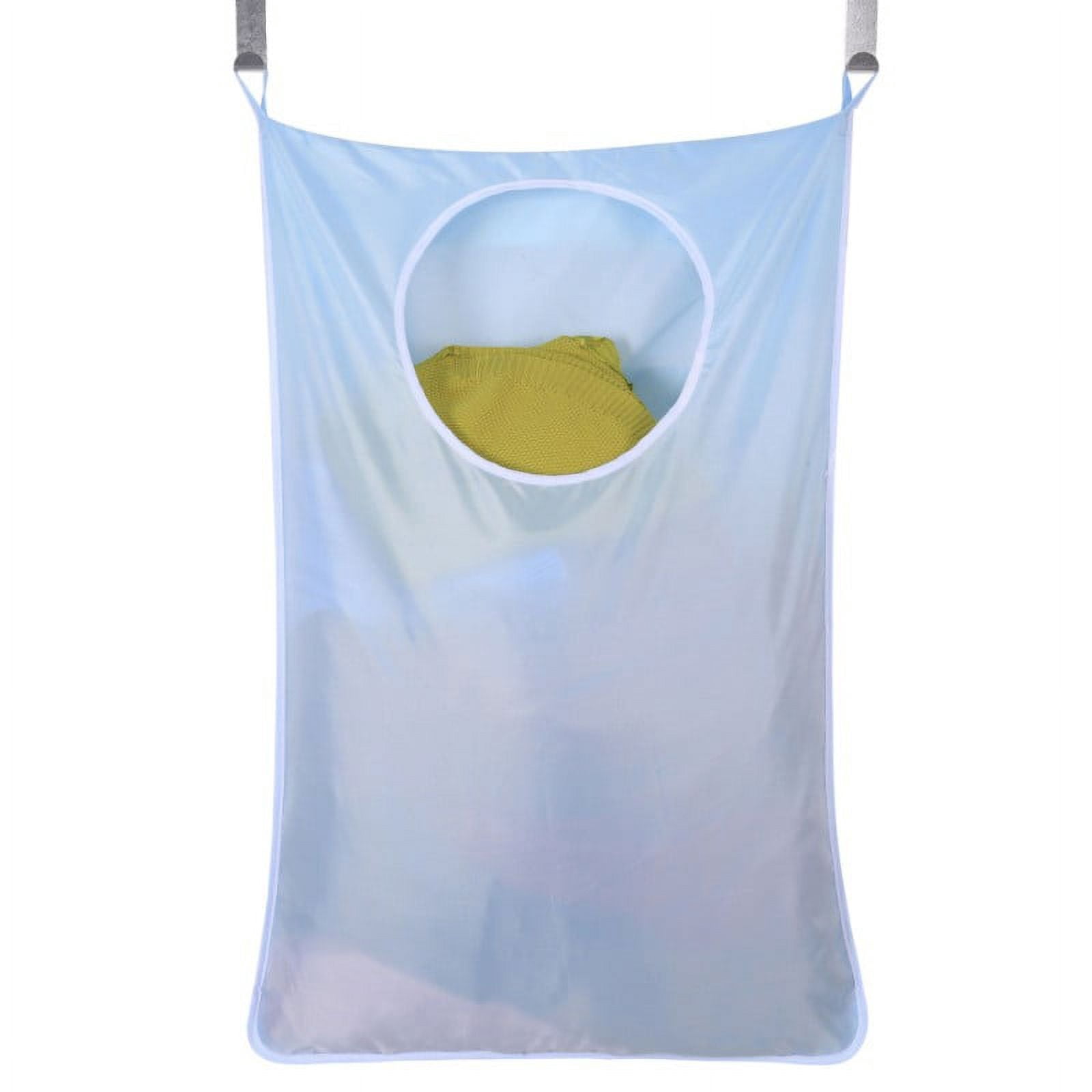 Hanging Laundry Hamper Bag Hanging Bag for Laundry Over The Door Laundry Hamper Hanging Laundry Basket(With 2 Stainless Steel Hooks and 2 Suction Cup Hooks)