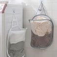 thumbnail image 1 of Mesh Small Wall Laundry Baskets, Hanging Laundry Hamper, for Hotel, University Dormitory Use White, 1 of 6