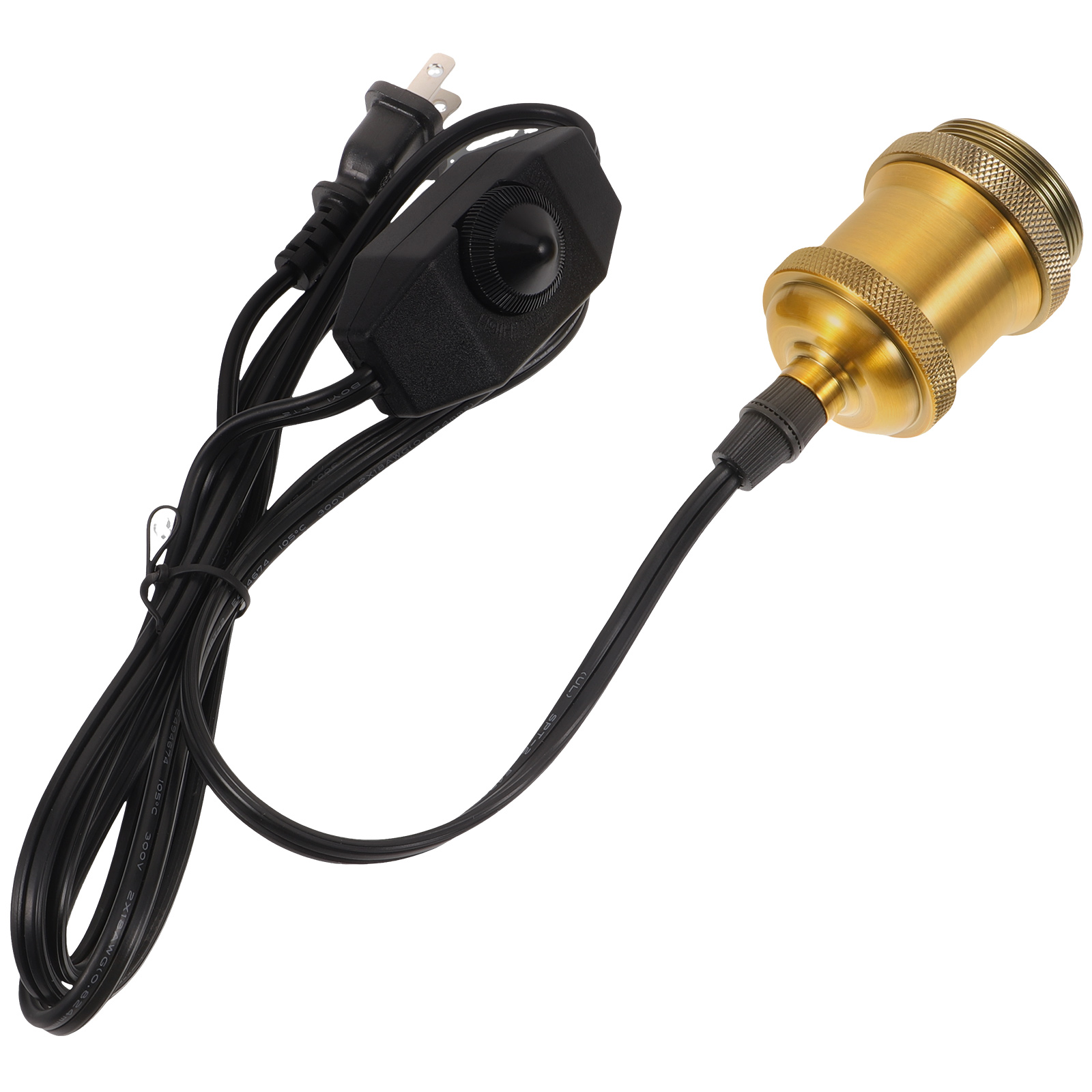 Hanging Light Cord Retro Chandelier Pendant Lamp Socket Kit with Power Cable Vintage Aluminum