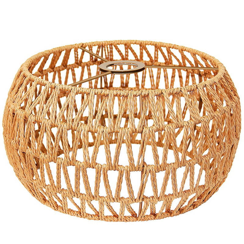 Hanging Light Lamp Shades Boho Rattan Lamp Shades, Woven LampShades for Floor Lamps Rattan Pendant Lights