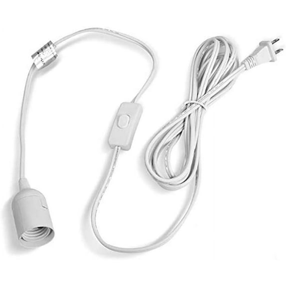 Hanging Lights with Plug in Cord, 9.84FT Pendant Lighting with ON/Off Switch, String Light Socket Fit for E26/E27 Bulb (Not Included)