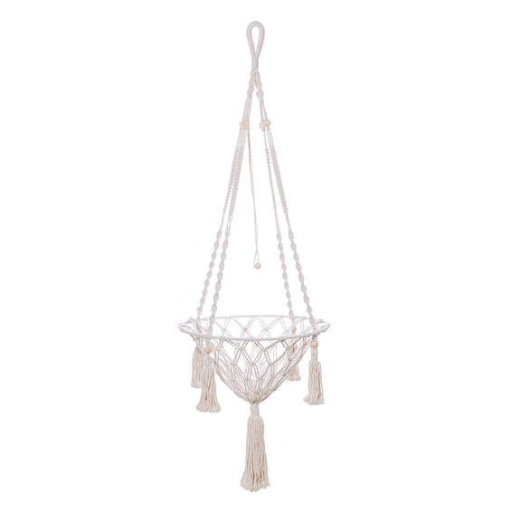 Hanging Macrame Cat Hammock, Boho Kitty Swing Bed for Cats & Small Dogs, Wall or Ceiling Mount