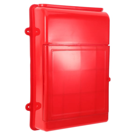 FONDOTIN Durable Red Plastic Mailbox for Home Outdoor Rainproof Design