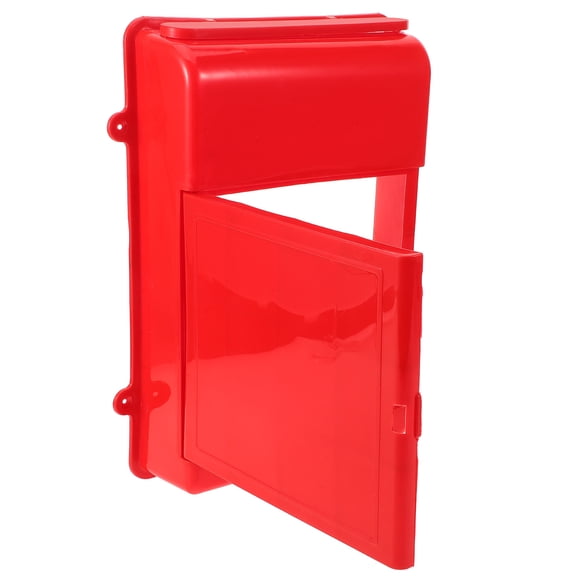 FONDOTIN Weatherproof Red Plastic Mailbox with Rain-Resistant Design for Home and Outdoor Use, and Secure