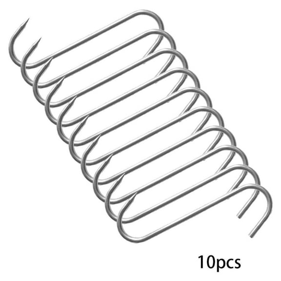 Hanging Meat Hook Railing Hook Stainless Steel Butcher Hooks High Quality Kitchen Hooks Heavy Duty Meat Hooks for Kitchen Use, BBQ, Butcher Shop