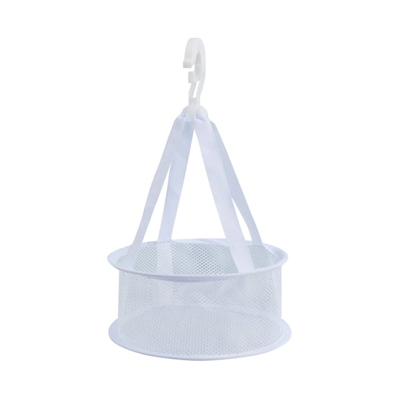 Hanging Mesh Drying Rack, Collapsible Sweater Dryer Basket for Laundry and Herbs, Breathable Multi-Layer Drying Net with Hook, Portable Drying Organizer for Indoor and Outdoor Use, White