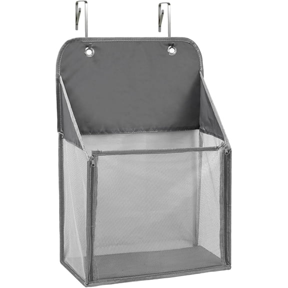 Hanging Mesh Laundry Hamper, Over Door, Large Capacity Grey for Bedroom