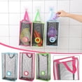 thumbnail image 1 of Hanging Mesh Plastic Bag Holder Dispenser with Easy-Extract Opening, Reusable Grocery Bag & Trash Bag Storage Organizer for Kitchen Pantry or Laundry Room, 1 of 3