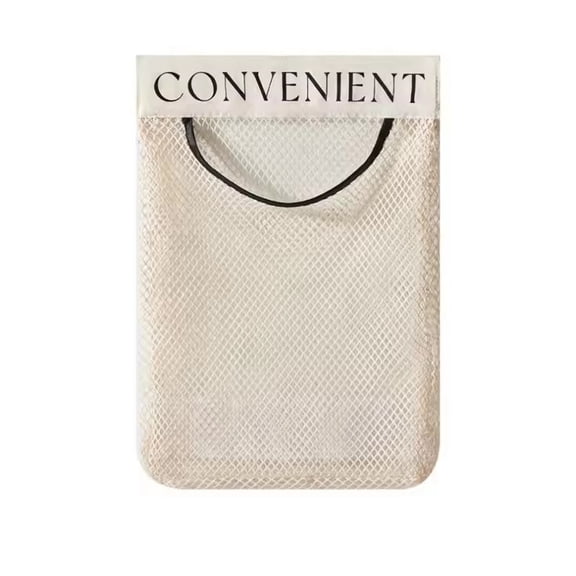 Hanging Mesh Storage Bag, Large Capacity Wall Mounted Magic Sticky Organizer, 1 Pack Breathable Mesh Hanging Pouch, for Underwear Socks Panties Small Items Closet Bedroom Bathroom Household Storage