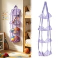 thumbnail image 1 of Hanging Mesh Storage Organizer 4-Tier Wall Mount Stuffed Animal Mesh Storage Over Door Space-Saving Net Organizer Organization Holder for Plushie Sports Balls Toys Bedroom Playroom Wardrobe Wall, 1 of 5