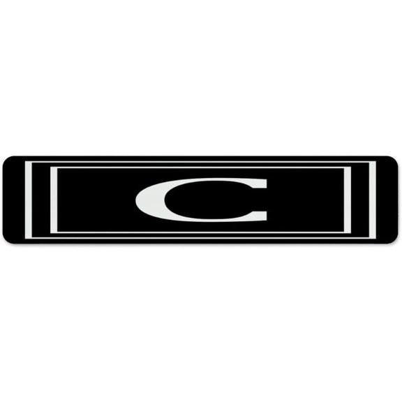 Hanging Metal Signs Outdoor Initial Letter C Monogram Room Decor for Men Garage Signs for Pubs Club Bathroom Kitchen English Alphabet Monogrammed Art Poster Gift for Restaurants 4"x16"