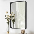 thumbnail image 1 of Hanging Mirror Aluminum Alloy Round Corner Deep Mirror 36"*24",Black, 1 of 5
