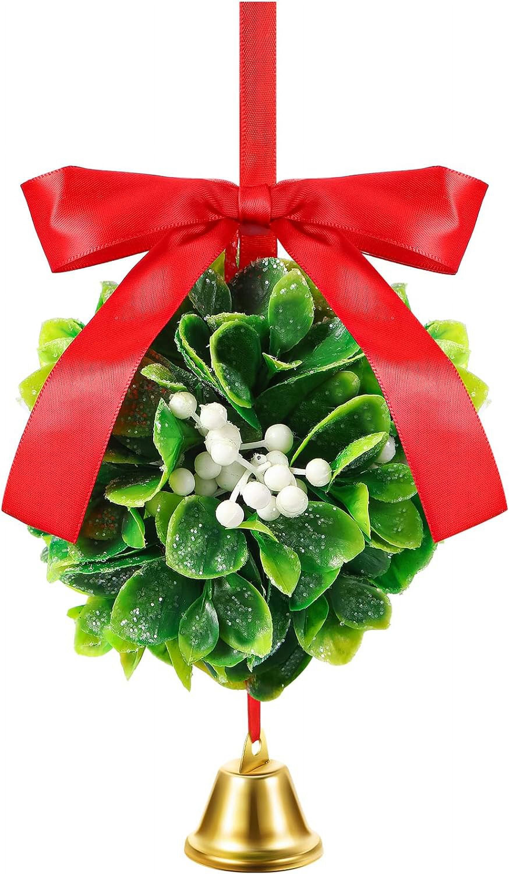Hanging Mistletoe Ball Christmas Tree Ornament Mistletoe Decoration for