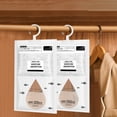 thumbnail image 1 of Hanging Moisture Absorber Bags 4 Pack with Hook, Closet Dehumidifier Desiccant for Wardrobe, Bathroom, RV, Basement Damp and Control, 1 of 6