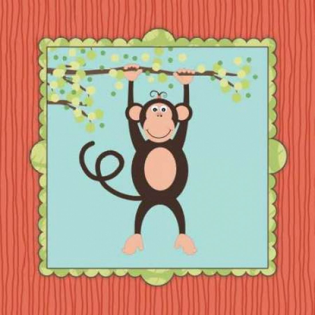 Hanging Monkey II Canvas Art - Stephanie Marrott (24 x 24)