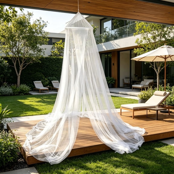 Hanging Mosquito Net Tent - Large Mesh Bug Net with Top Loop for Camping, Hiking, Outdoor Sleeping - Fine Breathable Insect Netting for Tent, Hammock, Bed Canopy - Portable Travel Mosquito Protection