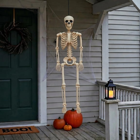 Hanging Multi Pose-N-Stay Skeleton Halloween Decoration, 36"