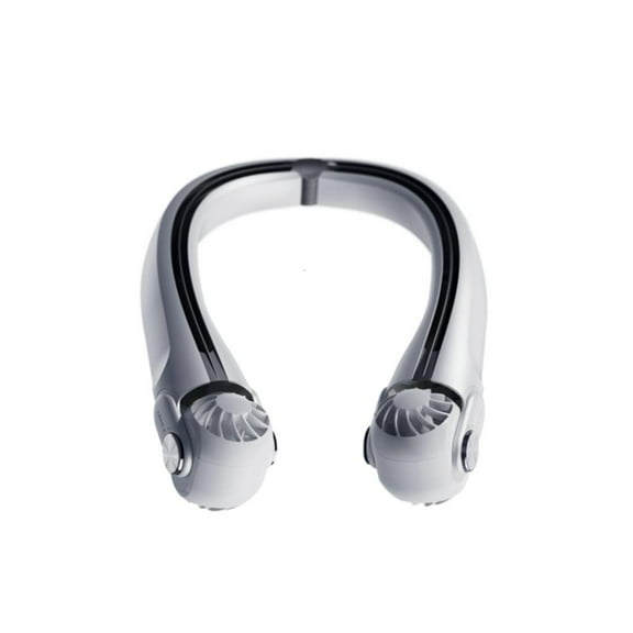 Hanging Neck Fan Portable Cooler Fan USB Leafless 360° Neckband Fan Wrap-around Air Outlets 2400Mah Rechargeable Fan