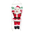thumbnail image 1 of Hanging Ornament Christmas Doll Figurine Xmas Tree Climbing Santa Claus Doll Toy on Rope Ladder for Holidays Home Decorations, 1 of 8