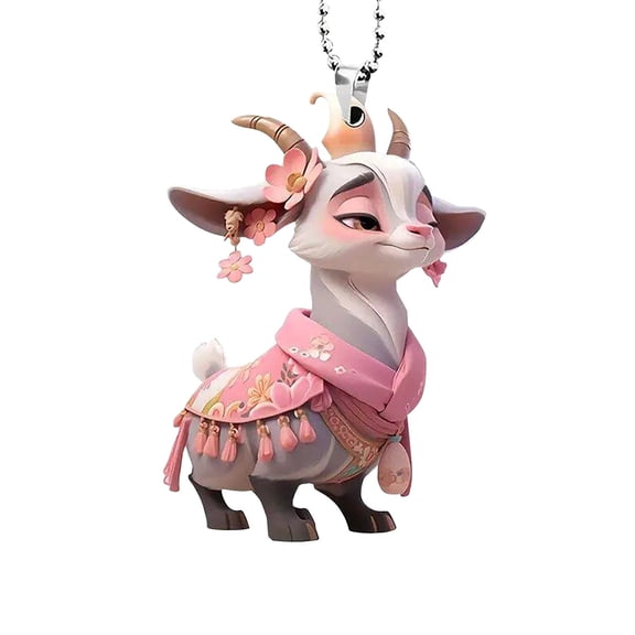 Hanging Ornament Set*1 - Goat Pendant 2D Flat Acrylic Decoration Pendant Car Hanging Backpack Accessories