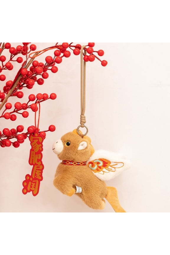 Hanging Ornaments,Cute Flying Horse Plush Keychain 5.91Inch Soft PP Cotton Stuffed Animal Key Ring Cute Horse Charm Bag Pendant for Home Office Store Restaurant Tabletop Decors (D)