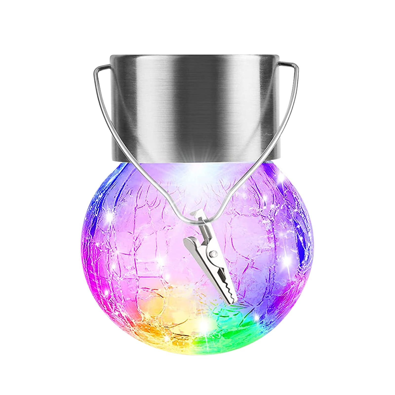 Hanging Outdoor Solar Lights Decorative Glass LED Lights Winter