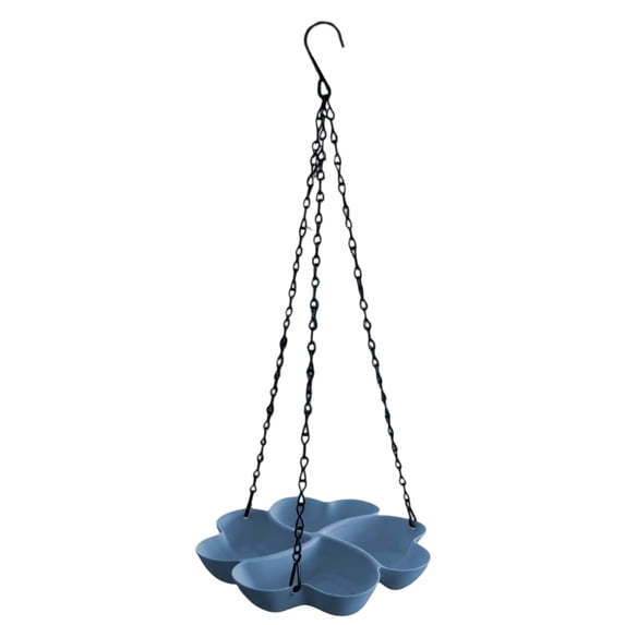 Hanging Outdoor Wild Bird Feeder, Seed Feeder For Garden Yard, Easy Fill Mesh Drain, Decorative, Weather-Resistant(Blue)