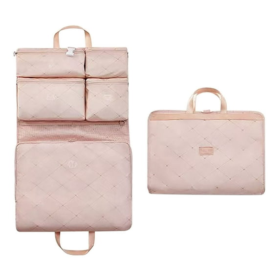 Hanging Packing Cube,Foldable Travel Organizer,Waterproof,Machine Washable,Carry-on,Expandable Packing Cube for Suitcase or Backpack,Travel 7-in-1 Organizer Set And Separate Compartments