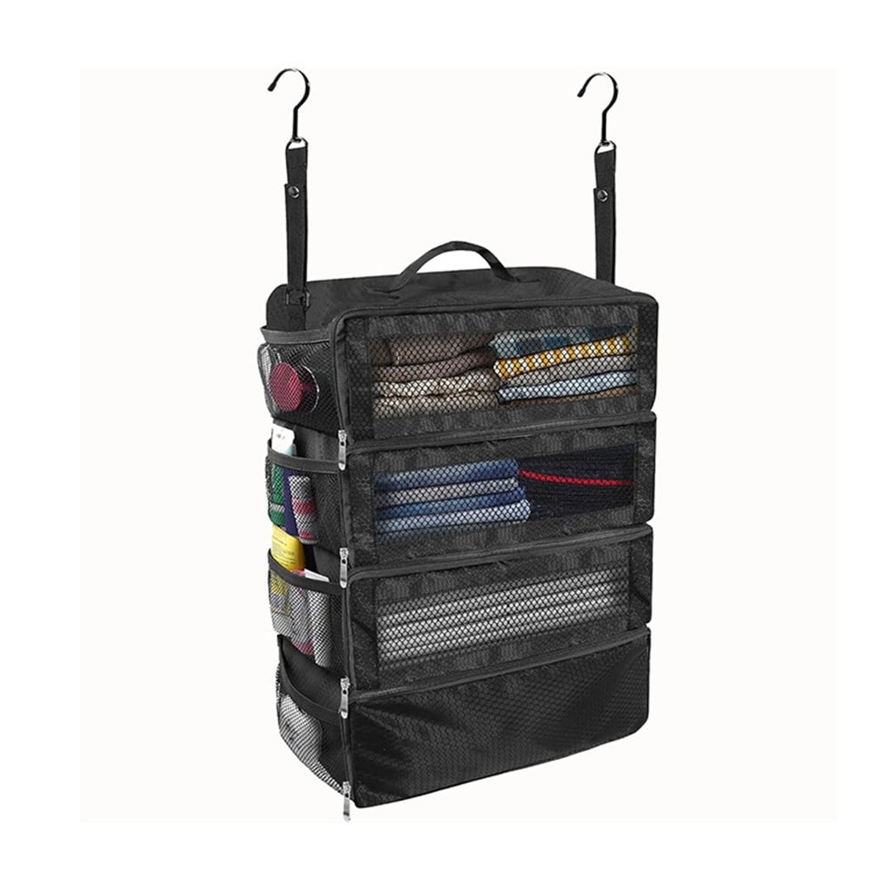 Hanging Packing Cubes All in One Ultra-Light Travel Shelves Portable Compression Organizer Bag Essentials for Carry-on Luggage Suitcase Closet Wardrobe Accessories