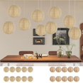 thumbnail image 1 of Hanging Paper Lanterns Set of 10, 8 Inch Khaki Decorative Lanterns for Rustic Wedding, Bridal Shower, Birthday Party Ceiling Decor, 1 of 6