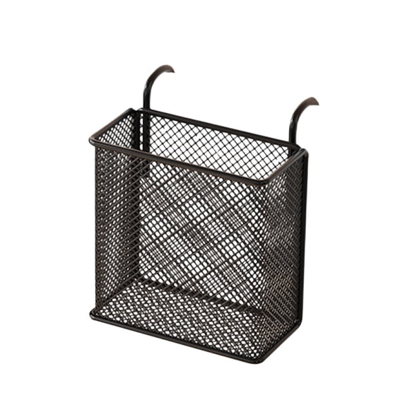 Hanging Pen Holder with Hook Storage Box - Wall-Mountable Desk Organizer for Office Desktop, Partition Screen, Workstation & Bedroom Side Storage