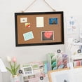 thumbnail image 1 of Hanging Photo Display Board Cork Bulletin Board Wall Decor Message Board With Wooden Frame Seamless Hooks for Photos Notes Postcards Home Dorm Office Workspace, 1 of 6