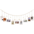 thumbnail image 1 of Hanging Photo Display Room Wall Decor, Photo Hanging Display with Photo Clips, 39 inch Long String Hanging Pictures Decor Wall Display, Wooden Beads Garland Picture Banner for Room Dorm Decor, 1 of 6