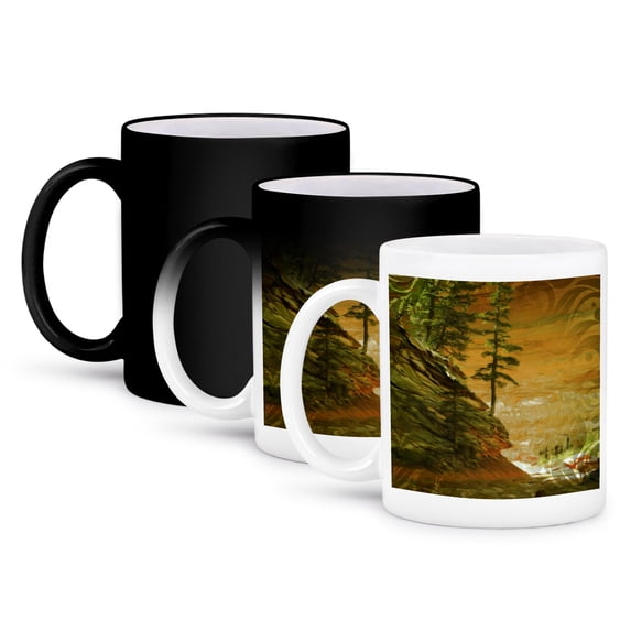 3dRose, Hanging Pine Tree, 11oz Magic Transforming Mug