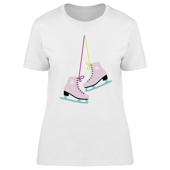 Hanging Pink Woman Skates T-Shirt Women -Image by Shutterstock, Female x-Large