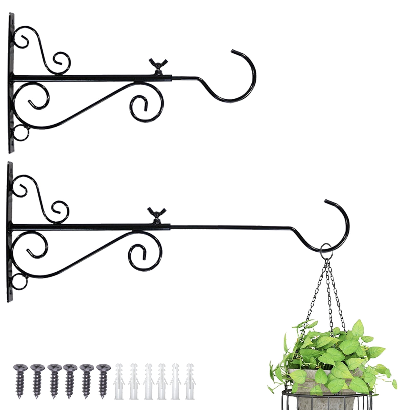 Hanging Plant Bracket(10 to 16 Inch), Adjustable Hanging Plant Bracket