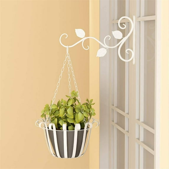 Hanging Plant Bracket, Metal Wall Plant Hangers with Iron Screws Decorative Hook, Wall Mount Flower Basket, Hook Indoor Outdoor Bracket, Outdoor Indoor Decor, for Planters, Flower Pot
