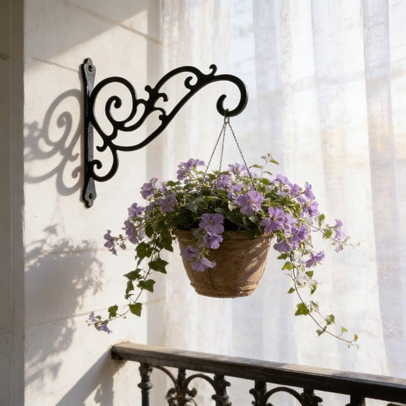 Hanging Plant Bracket Rust Proof Iron Hook for Outdoor Planters Bird Feeders Wind Chimes and Lanterns