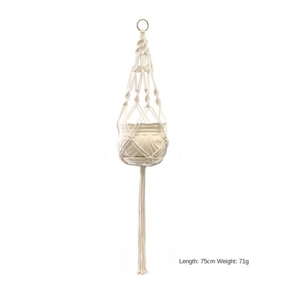 Hanging Plant Handmade Macrame Plant Hanger Flower Pot Planter Hanger Wall Decor Courtyard Garden Hanging Planter Hanging Basket